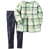 Carter's(カーターズ) グリーンチェックチュニック＆デギンスセット 18M(12-18ヶ月)[並行輸入品]