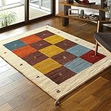 萩原 ギャッベ ラグ 約140X200cm 「GABBEH D3」 羊毛 手織り 厚手 270015250