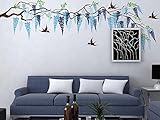 Pop Decors Beautiful Wisteria Floral Tree Wall Stickers For Girls Living Room [並行輸入品]