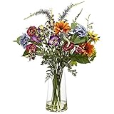 Nearly Natural 4822 Spring Garden Floral Arrangement with Vase [並行輸入品]