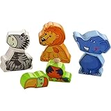 [ハーバ]HABA Zippity Zoo Clique 8 Piece Wooden Mix & Match Animal Blocks Play Set 300713 [並行輸入品]