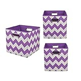 Modern Littles Organization Bundle Storage Bins, Color Pop Purple Chevron, 3 Count by Modern Littles
