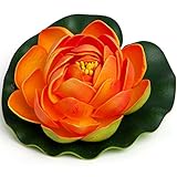 Bestフローティング花や結婚式の8のセット – プール – Holidays – Aquarium – ウェディングデコレーション – ホットTubs – Small 4.5インチ各 オレンジ