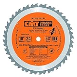 CMT 250.024.10 ITK Industrial Rip Saw Blade, 10-Inch x 24 Teeth 1FTG+2ATB Grind with 5/8-Inch Bore [