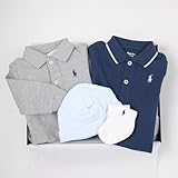 ポロ ラルフローレン ショート＆カバーオール・4ピースギフトセット[グレー＆ネイビー](男の子6～9か月用)９Ｍサイズ [並行輸入品]