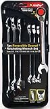 AMPRO T41692 7 Piece Reversible Geared Ratcheting Wrench Set [並行輸入品]