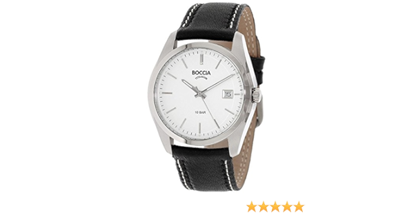 Amazon Boccia Titanium ボッチア チタニュウム 腕時計 メンズ オールチタン 40mm ホワイト ブラックレザー ドイツ時計 金属アレルギー対応 Ref 3608 01 国内正規品 メンズ腕時計 腕時計 通販