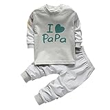 Tovadoo 子供服 ベビー服 男の子 トップス+ズボン 秋冬 長袖 アルファベット柄 縞模様 パジャマ 保育園 旅行 プレゼント