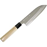 堺源吉(Sakaigenkichi) 堺一文字吉國 日本製 三徳 包丁 180mm 白二鋼 木柄 堺の包丁 180741