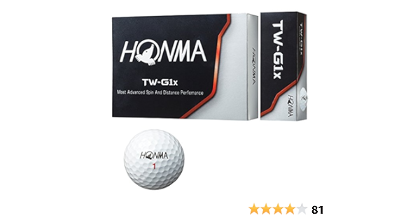 Amazon 本間ゴルフ Honma ボール Tw G1x ボール 1ダース 12個入り ホワイト 本間ゴルフ ゴルフボール