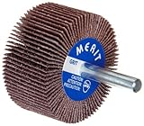 Merit High Performance Mandrel-Mounted Mini Grind-O-Flex Abrasive Flap Wheel Round Shank Ceramic Alu