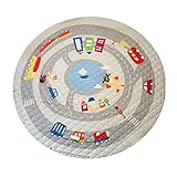 Zicac　おもちゃ収納袋　ベビープレイマット　便利グッズ　ストレージマット　収納マット　2in1 お出かけに便利　可愛いデザイン　お片付けかんたん　レゴ収納 (143cm, 町)