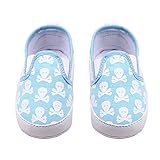 PUERI ベビーシューズ　ベビー靴　子供シューズ スカルプリント　キャンバス　ハンサム　ファション　柔らかい 滑り止め　女の子　男の子
