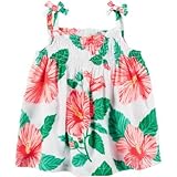 カーターズ Carter's/ スモックドフローラルタンクトップ ホワイト トップス半袖Tシャツ 6ヶ月【並行輸入】