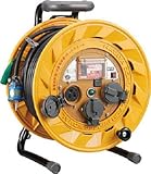 [1645340]ハタヤ　単相１００Ｖ型ブレーカーリール　３０ｍ　温度センサー・アースチェック付 TBR301KG