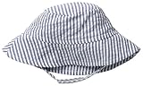 Flap Happy Baby Boys' Cotton UPF 50+ Crusher Hat Chambray Stripe Seersucker Medium [並行輸入品]