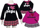 (アイラブパパアンドママ)【I lovePaPa&Mama】 アイラブパパ&ママ アイラブアシンメトリー レイヤード 裾フリルトップス 長そでTシャツ 80cm/90cm/95cm 90 パパブラック