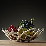 WENZHE フルーツ ラックボウルバスケボール工芸品 樹脂 多機能、 2色展開 ( 色 : 木の色 )