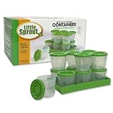 Baby Food Containers By Little Sprout: Reusable Stackable Storage Cups with Tray and Dry-erase Marke