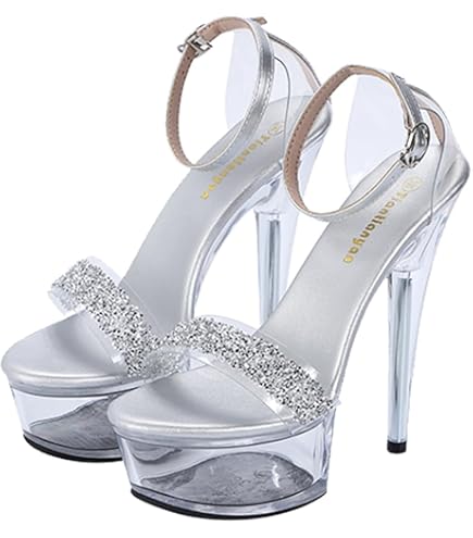 Amazon.co.jp: キラキラ サンダル レディース ハイヒールサンダル