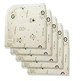 Organic Cotton Baby Handkerchief (ANIMAL-5pcs) by Organic Home