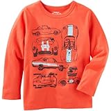 OSHKOSH(オシュコシュ) オシュコシュオリジナルグラフィックティ オレンジ トップス長袖Tシャツ 9ヶ月【並行輸入】