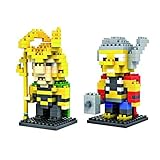 Gooband? LOZ The Avengers Set Pack of 2 Loki & Thor Nanoblock Educational Toy 330pcs [並行輸入品]