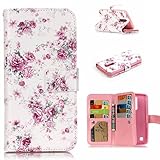 UNEXTATI LG K10 ケース 高品質 PUレザー 手帳型ケース 保護カバー カード収納 液晶保護 防塵 LG K10 用 Case Cover (P10 ピンク)