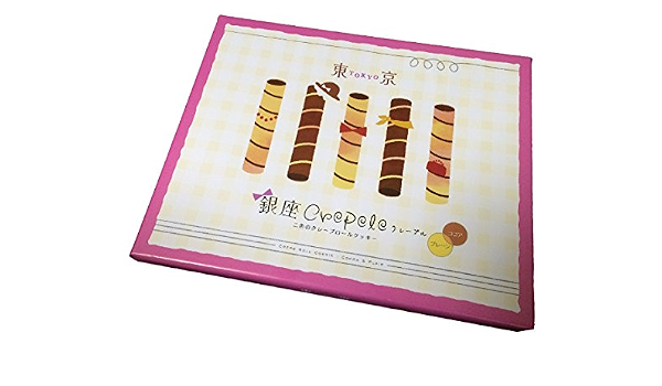 Amazon 東京限定 東京銀座クレープル Tokyo Ginza Crepele 2色のクレープロールクッキー 東京限定 ケーキ 洋菓子 通販