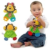 幼児Rattle Infant Rattles – ベビー乳児Cute Lion Plush Toy快適タオルwithサウンドPaper and Teether犬ソフトAppease Stuffed 