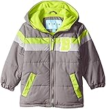 Wippette Little Boys' Toddler Puffer Coat with Stripe Charcoal 2T [並行輸入品]