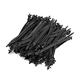 uxcell ケーブルタイ 7 x 170mm ナイロン製 多用途 プッシュマウント ウイングド 収納 100個入り