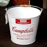campbell's　キャンベル スチールバケツ (ホワイト)