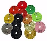 Stadea PPW121X 4" Granite Diamond Polishing Pads Kit For Granite Quartz Stones Polish [並行輸入品]