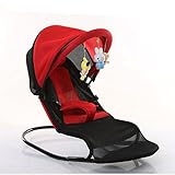 DS新生児 バウンサーバランス ベビーチェア 3点式シートベルト専用 乳幼児用 揺れ椅子 背もたれ チェアY-05 (レッド)
