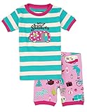 Hatley ハットレイ キッズ女の子 半袖半ズボンパジャマ 100cm 、4Y(104cm) マルチカラー 綿100% PJUGLAM001