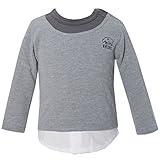 2016年 秋冬 un-deco アンデコ 重ね着風 ワンポイント刺しゅう 長袖Ｔシャツ グレー◇95cm