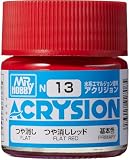GSI クレオス(GSI Creos) アクリジョンカラー つや消しレッド つや消し 10ml ホビー用塗料 N13