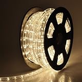 クリスマス照明LEDロープライト50 ftホワイトII W /コネクタ