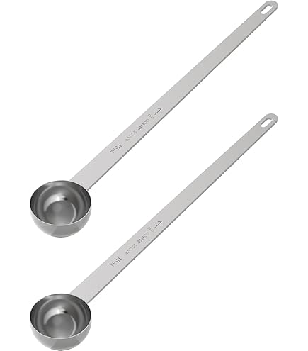 AUEAR Stainless Steel Coffee Measuring Spoons - 1 Tbsp & 1 Tsp Long Handle Scoops For Coffee & Tea
