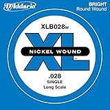 D'Addario ダダリオ ベース用バラ弦 ニッケル Long Scale .028 XLB028W 【国内正規品】