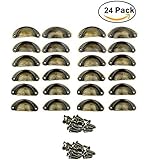 ヴィンテージアンティークキッチンキャビネットドアキャビネット引き出しシェルプルハンドル家具8 * 3 * 2CM 24個