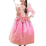 オーロラ姫 ドレス 子供 プリンセス ピンク 仮装 ハロウィン クリスマス コスチューム (110cm)