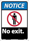National Marker Corp. NGA18AB Notice No Exit Sign 14 Inch X 10 Inch 0.040 Alum [並行輸入品]