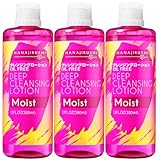 ＜3本セット＞ 花印 クレンジングローション <モイスト>380ml 化粧落とし 毛穴すっきり 角質ケア 朝洗顔の代わり しっとり 水クレンジング「Ｗ洗顔不要/マツエクOK」 無香料
