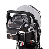 Feemom ベビーカー用バッグ ベビーカー ドリンクホルダー ポケット 小物収納バッグ 多機能 ショルダーバッグとして使え可能