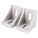 TOOGOO 10点3030 2ホール強固な内コーナーブラケットマチ、3030シリーズアルミニウム押出形材用、ガセットスロット8mm付き