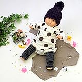 プチシュクレ(petitsucre) 長袖ボディ 2枚組 (ブラウンドット/ベージュ) (ロンパース) 60～70cm