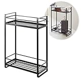 ディスペンサーラック シャワーラック ディスペンサーホルダー バスラック ディスペンサースタンド 2段 ミスト ブラック 02233