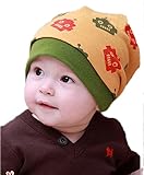 (ウォ２U)Woo2u ニット 帽子 子供用 防寒帽 キッズ 萌え ベビー 赤ちゃん 帽子 秋冬 ガールズ ボーイズ ロボット柄 イエロー